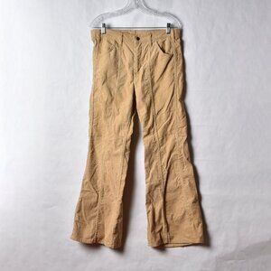 Vintage Levi’s Corduroy Flare Bell Bottoms Beige Tan Pants 20616-6529 Size 32x31
